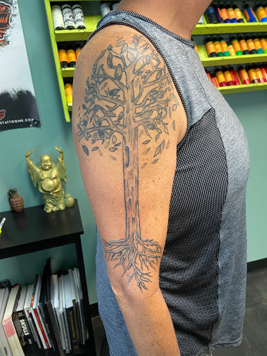 Explore king of the hill tattoo ideas, creative tattoo ideas in Meridian, available at Creative Pain Tattoo Studio