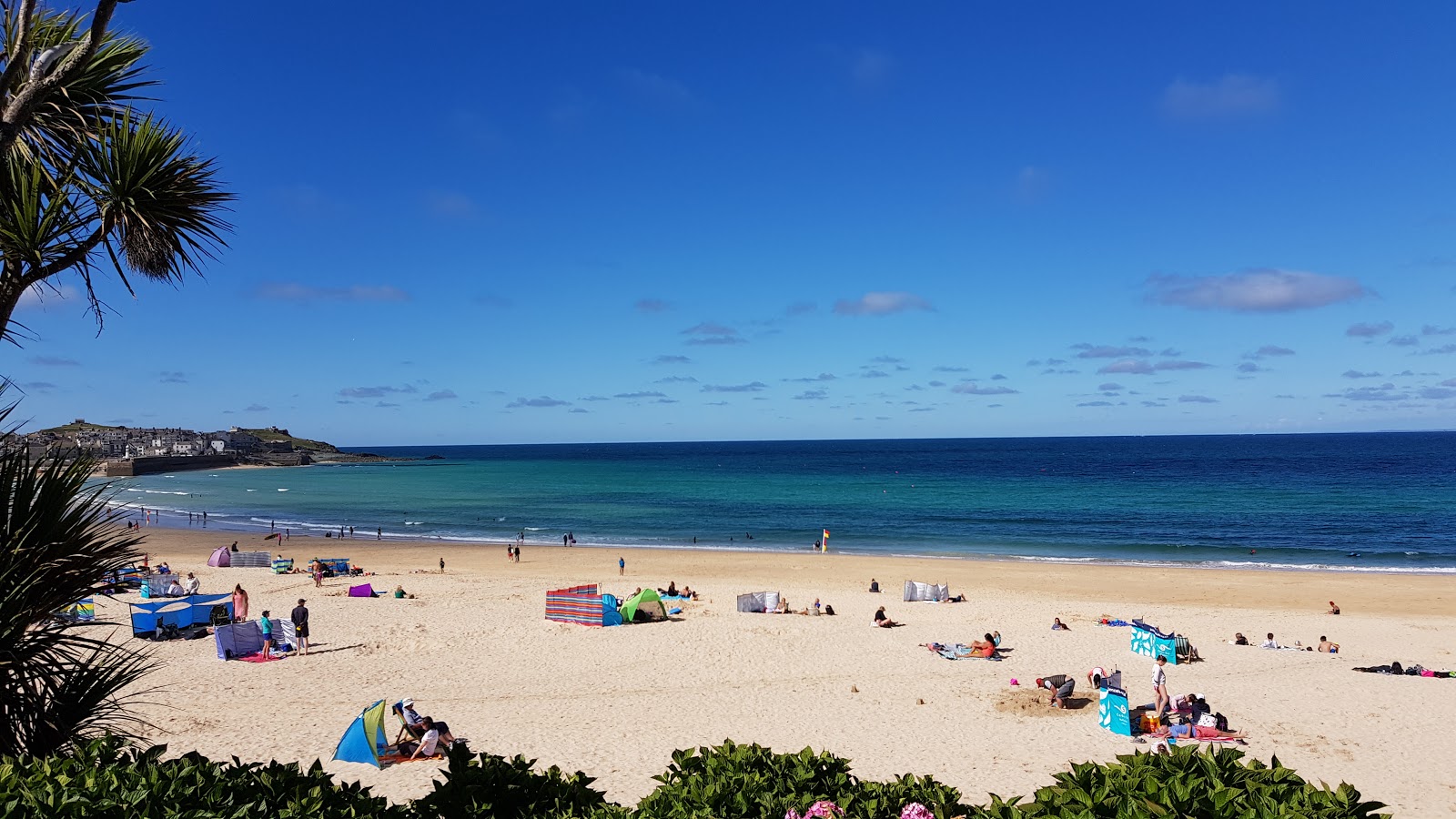 Photo of Porthminster beach with turquoise pure water surface