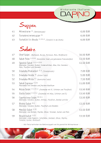 Carte du Ristorante Da Pino à Bad Wimpfen