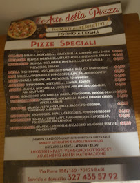 Menu du L'Arte della Pizza à Carrassi