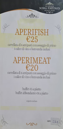 Pizzeria Ristorante Pizzeria Donna Fortunata à Motta Sant'Anastasia (le menu)