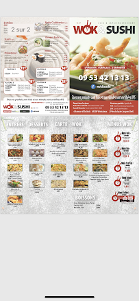 Restaurant de cuisine continentale Wok&sushi à Vénissieux (la carte)
