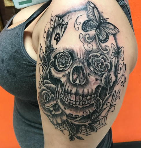 Explore patriots tattoo ideas, creative tattoo ideas in Williamston, available at Lucky Tiger Tattoo studio