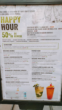Hard Rock Cafe à Paris menu