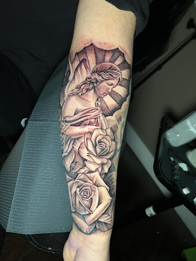Explore cute spine tattoo ideas, creative tattoo ideas in Roanoke, available at Saint Cecilias Art Studio
