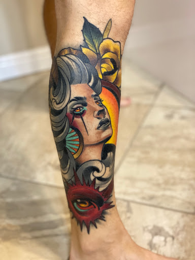 Find tiger tattoo ideas for your next unique tattoo in Rio Vista at Nine Traditional Art Gallery