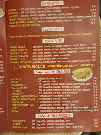 Pizzeria Le Crepuscule à Montchanin - menu / carte