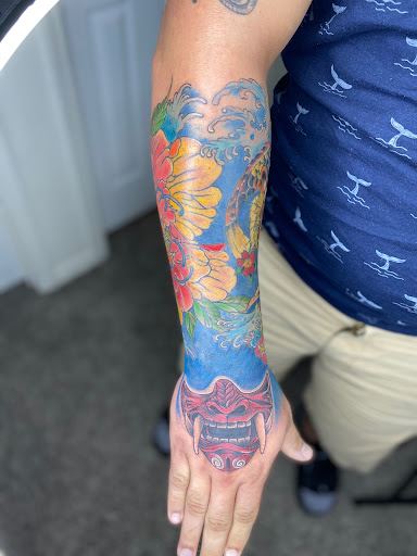 Explore aster flower tattoo ideas, creative tattoo ideas in Naples, available at Secret ink tattoo studio