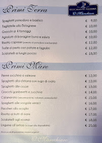 Restaurant Ristorante o Marechiaro à Turin (la carte)