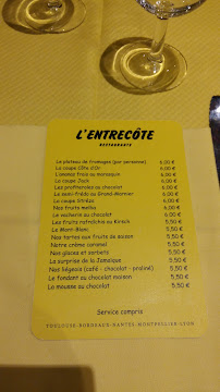 L'Entrecôte à Nantes menu