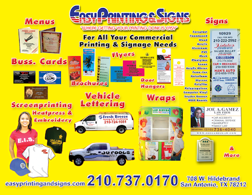 Commercial Printer «Easy Printing & Signs», reviews and photos, 708 W Hildebrand Ave, San Antonio, TX 78212, USA