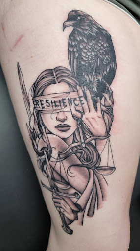Explore never give up tattoo ideas, creative tattoo ideas in Idaho Falls, available at Spiders Web