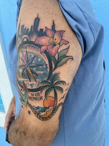 Explore inner thigh tattoo ideas, creative tattoo ideas in Saint Augustine, available at Electric Chair Tattoo