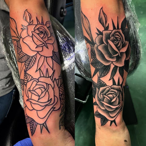 Explore tattoo ideas colored, creative tattoo ideas in Roanoke, available at Saint Cecilias Art Studio