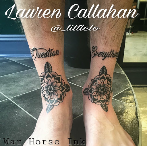 Explore longitude and latitude tattoo ideas, creative tattoo ideas in Kent, available at War Horse Ink
