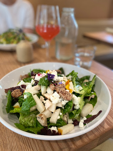 Sunrose Salad with added chicken 
