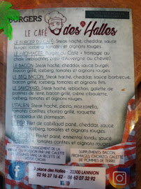 Restaurant Café Des Halles à Lannion (le menu)