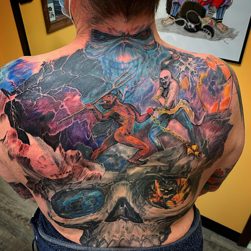 Explore ankle tattoo ideas for men, creative tattoo ideas in Marietta, available at Lure Tattooing & Piercing LLC