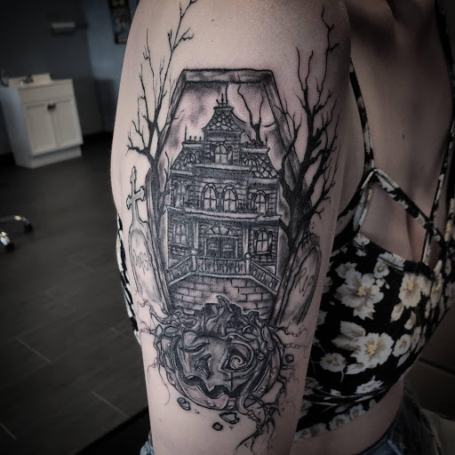 Explore tattoos ideas on back, creative tattoo ideas in Palm Harbor, available at Angry Owl Tattoo and Piercing