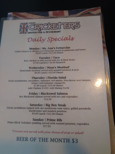 British Restaurant «Cricketers British Pub & Restaurant Dunedin», reviews and photos, 2634 Bayshore Blvd, Dunedin, FL 34698, USA