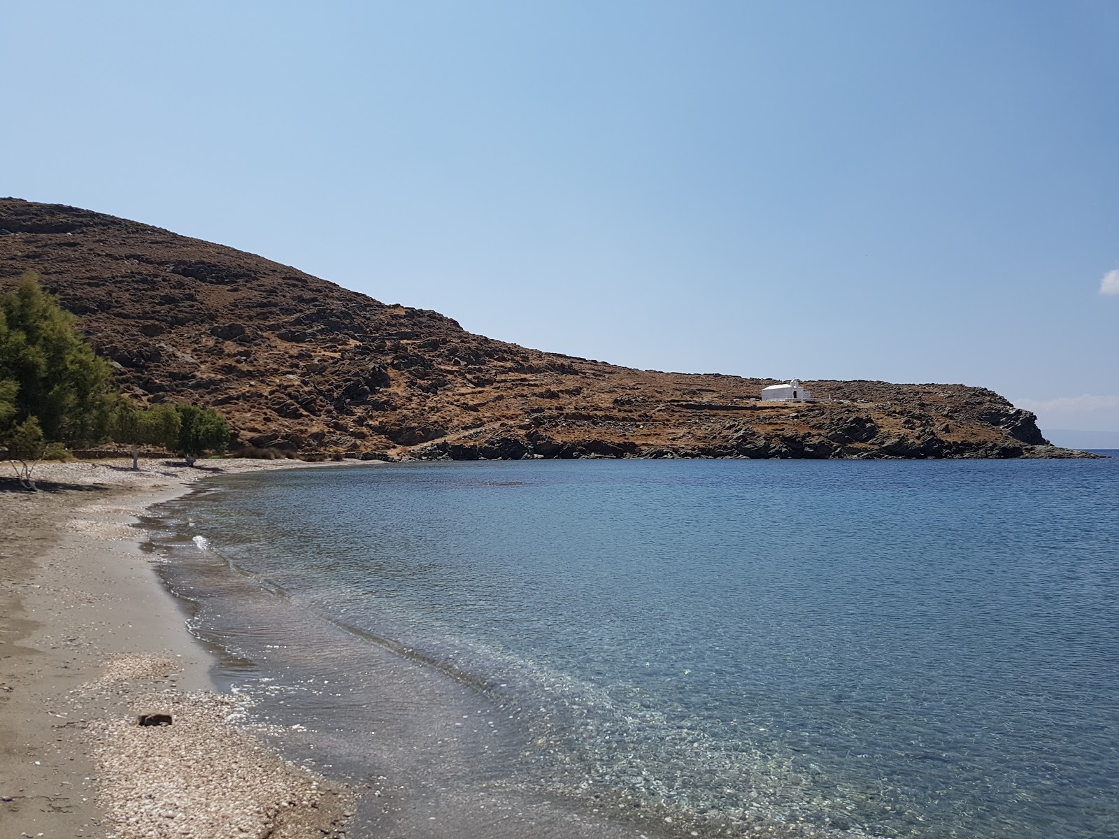 Foto di Paralia Ag. Ioannis con una superficie del sabbia beige