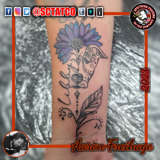 Explore dirt bike tattoos ideas, creative tattoo ideas in Fayetteville, available at Southern Customs Tattoo Company