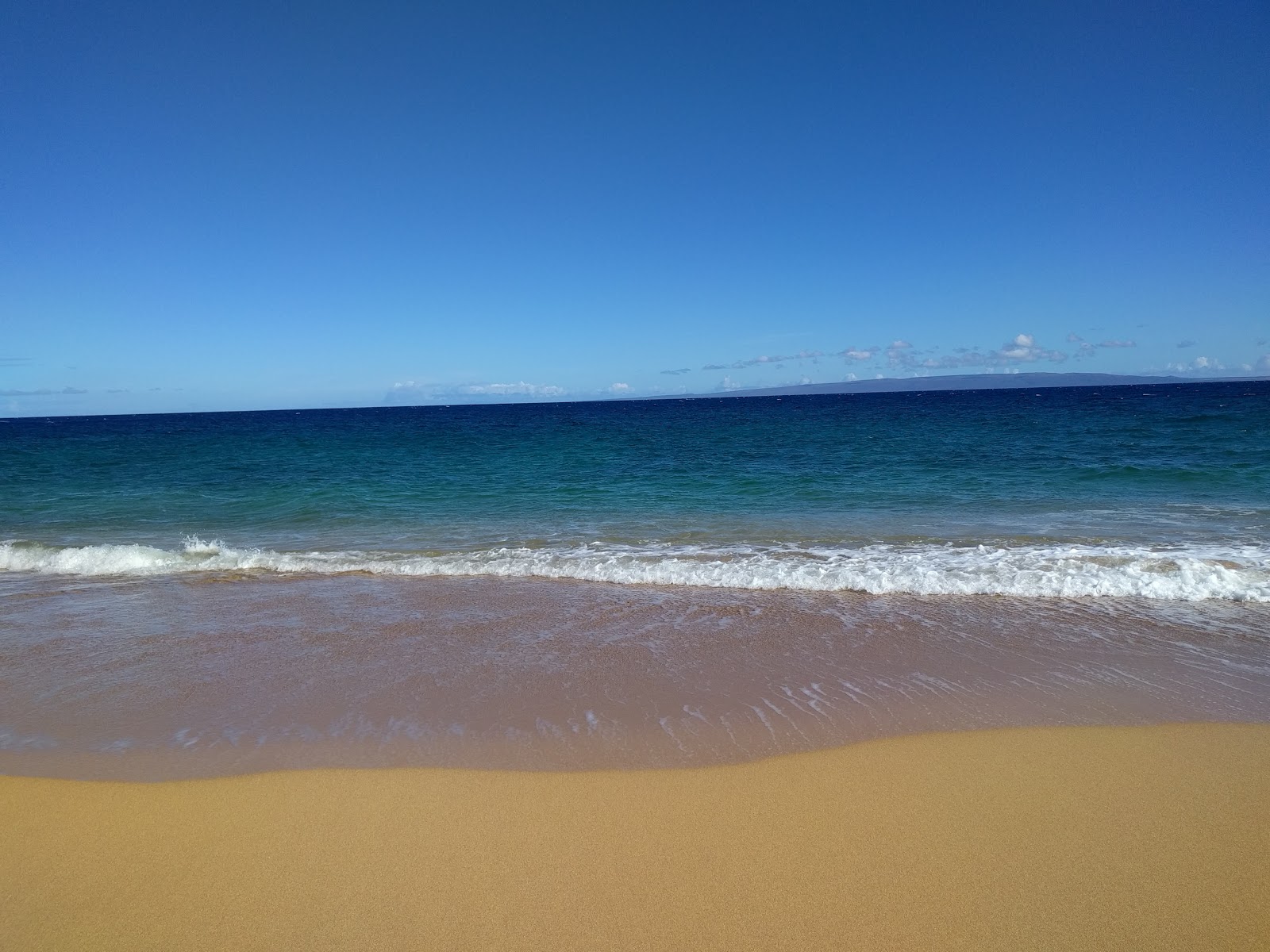 Foto av Polihua Beach omgiven av klippor