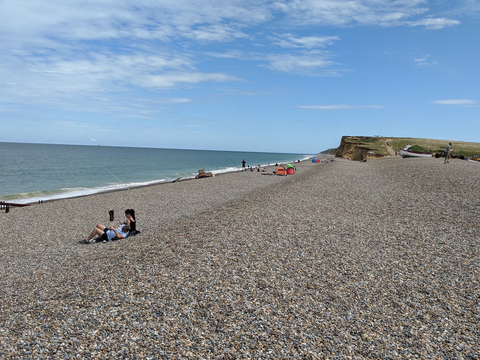 Foto von Weybourne Strand mit graue kiesel Oberfläche