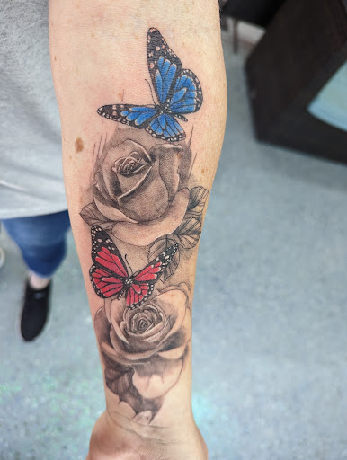 Explore ship tattoo ideas, creative tattoo ideas in Beaufort, available at Kiss of Ink Tattoo