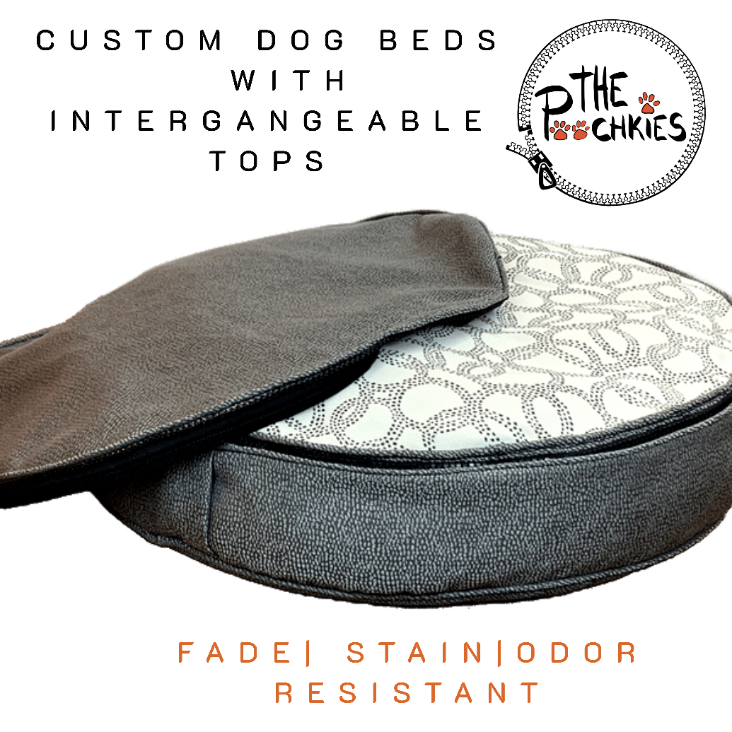 The Poochkies | Custom Dog Beds with interchangeable zip-off tops