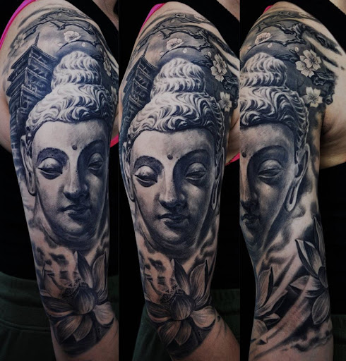 Explore stitches tattoo ideas, creative tattoo ideas in Sunnyvale, available at Da Wei Tattoo Inc