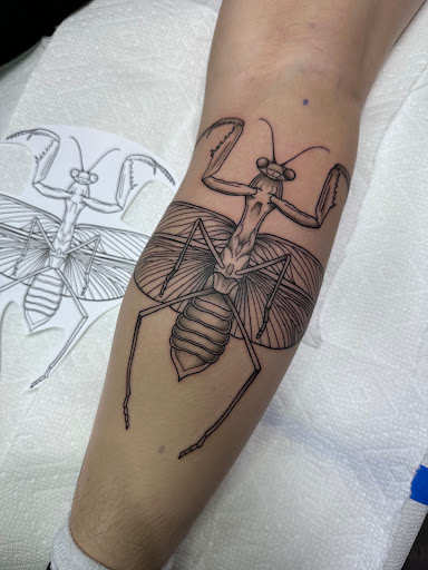 Explore skeleton hand tattoo ideas, creative tattoo ideas in Downingtown, available at Iconic Tattoo Co