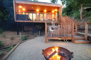 Oaks Lodge - luxury woodland lodge, hot tub, waterfall image