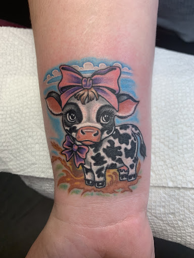 Explore deer head tattoo ideas, creative tattoo ideas in Clearwater, available at Kill em All Tattoo, LLC