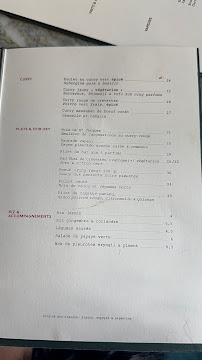 Restaurant Bambou à Paris - menu / carte