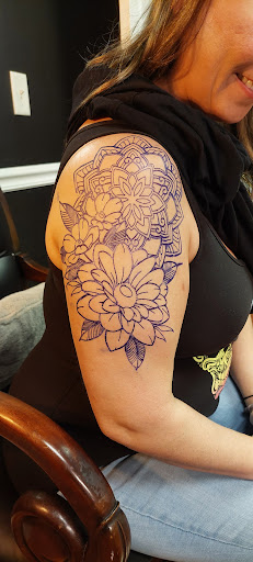 Explore cover up tattoo ideas male chest, creative tattoo ideas in Venice, available at Old Chapel Tattoo Co.