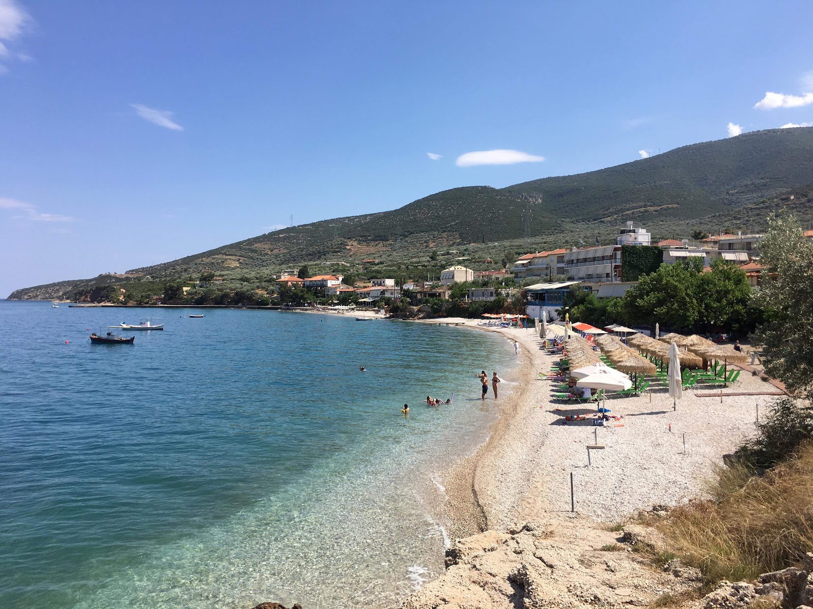 Photo de Paralia Xiropigadou avec caillou fin clair de surface