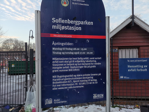 Sofienbergparken minigjenbruksstasjon