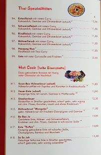 Restaurant China Restaurant Mongolian Barbeque à Essingen (le menu)