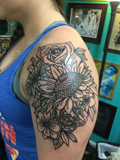 Explore cartoon tattoos ideas, creative tattoo ideas in Kansas City, available at Golden Stag Tattoo and Gallery