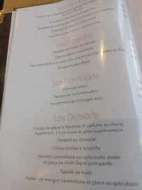 Restaurant La Madone à Miribel menu