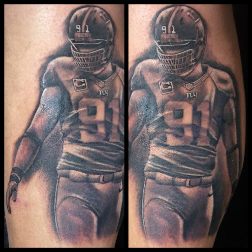 Explore mens throat tattoo ideas, creative tattoo ideas in Washington, available at Fattys Tattoos & Piercings Dupont Circle