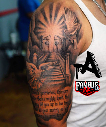 Explore north star tattoo ideas, creative tattoo ideas in Hammond, available at Famous Ink, Inc.