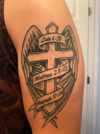 Explore mens outdoors tattoo ideas, creative tattoo ideas in Brunswick, available at Leftys Tattoo