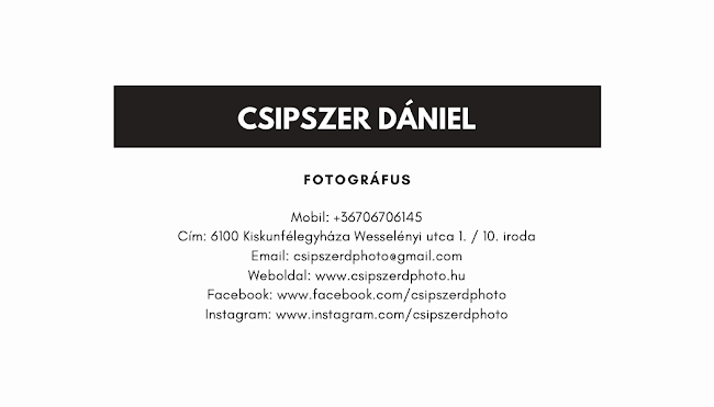 CsipszerD Photo Stúdió - Fényképész