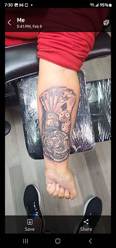 Explore fist bump tattoo ideas, creative tattoo ideas in Riverside, available at Darkstar Tattoo CA