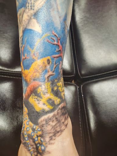 Explore letter tattoo cover up ideas, creative tattoo ideas in Oxford, available at Prevail Ink