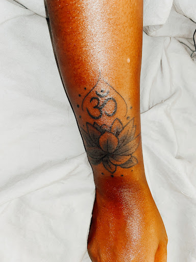 Explore serotonin tattoo ideas, creative tattoo ideas in Stockbridge, available at Black Rose Tattoo Collective