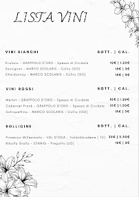 Menu / carte de La Dolce Vita al Museo à Aiello del Friuli