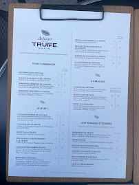 Artisan de la Truffe à Paris menu